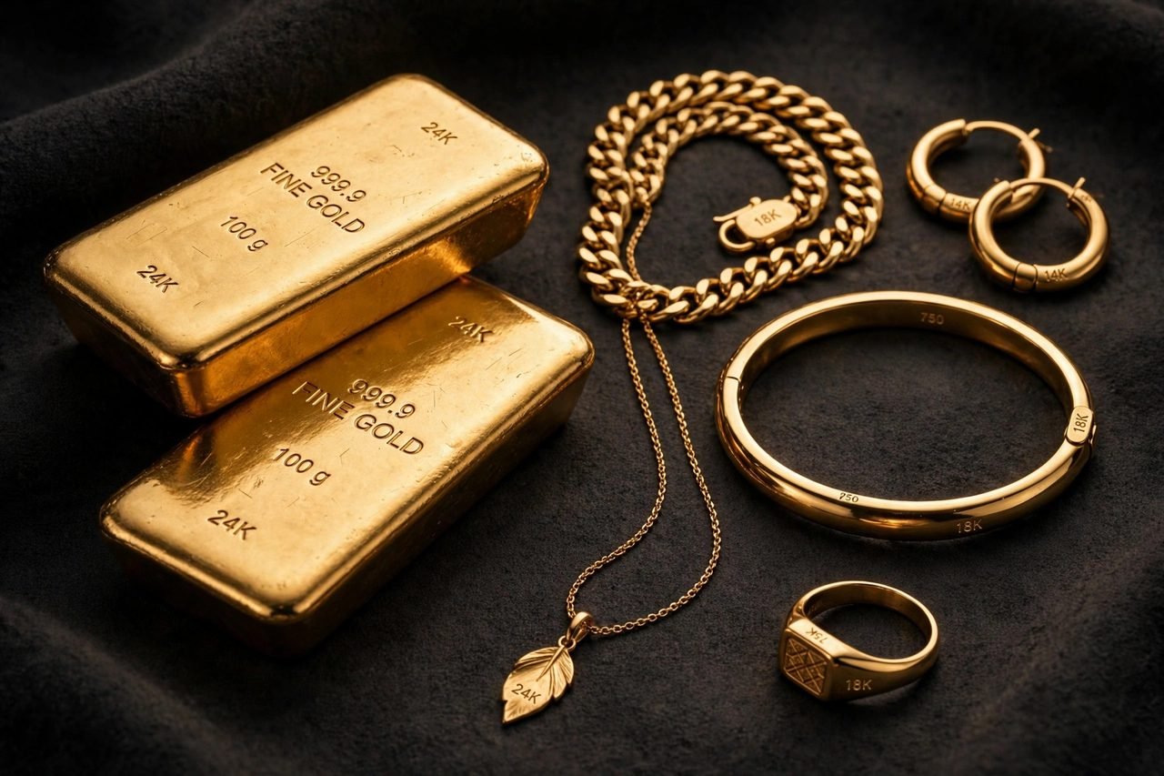 Quilates del oro explicados: qué significan 10k, 14k, 18k y 24k